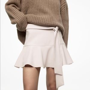 Zara Ruffled Skort Ivory